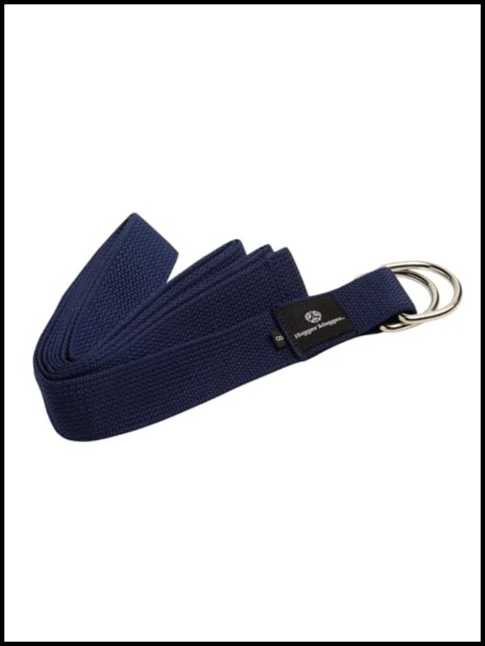 Cotton Yoga Strap w/ Metal D-Ring Buckle 8 ft Stretching